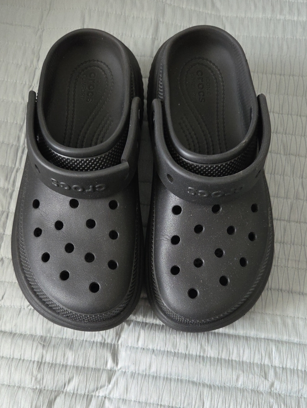 CROCS Chunky Platform Black W9/M7